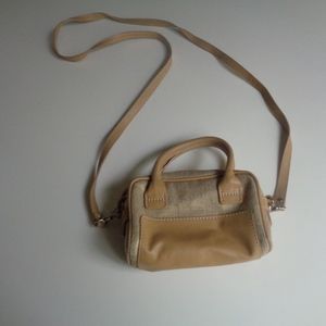 Hogan mini crossbody fabric/leather bag